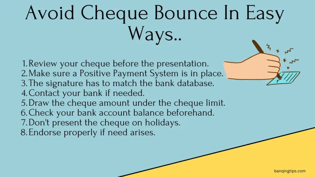 Avoid cheque bounce