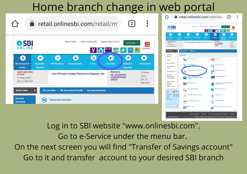 Transfer SBI Account To Another Branch | SBI Account Transfer Process ...